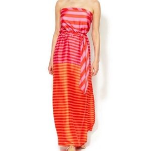 Once worn BCBG strapless maxi dress Size M